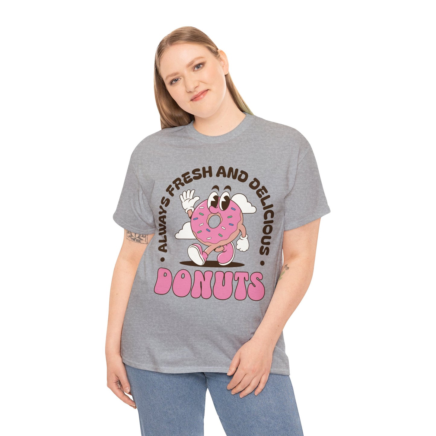 RASPBERRY GLAZED DONUT - Dessert (Basic Tee)