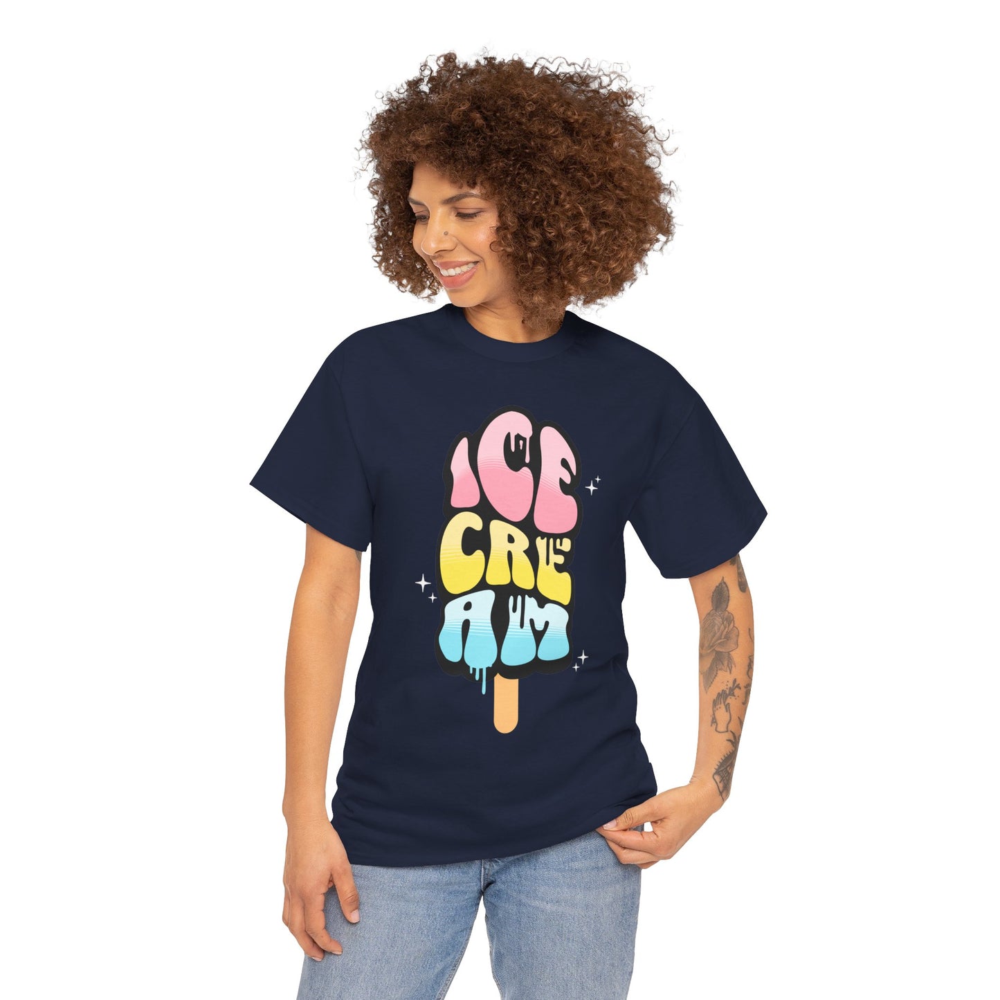 COTTON CANDY ICE CREAM - Dessert (Basic Tee)