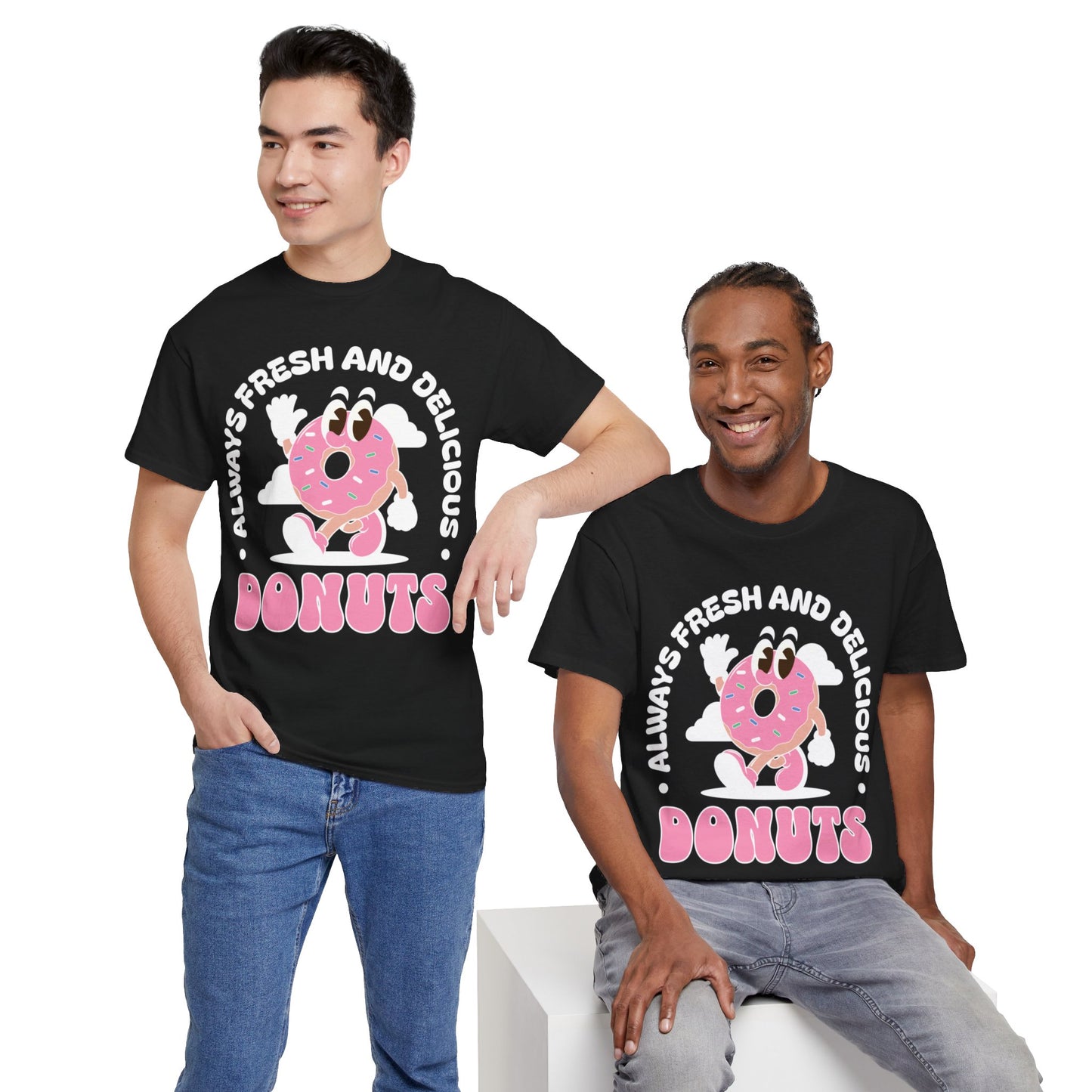 RASPBERRY GLAZED DONUT - Dessert (Basic Tee)