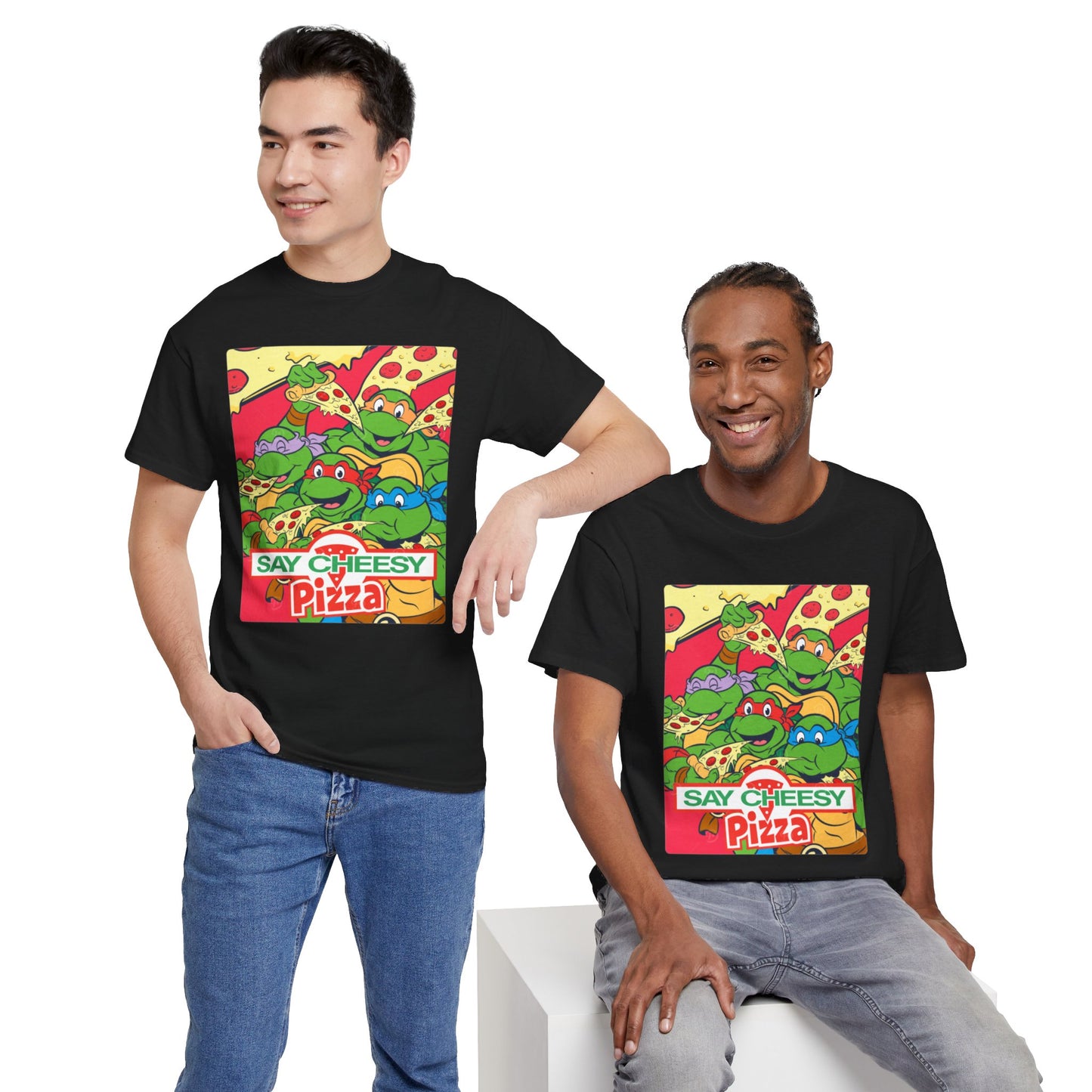 BEEF & BROCCOLI - Pizza (Basic Tee)