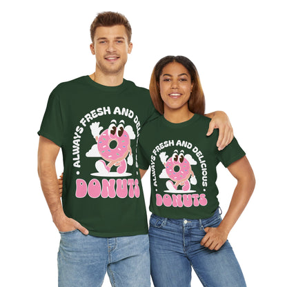 RASPBERRY GLAZED DONUT - Dessert (Basic Tee)