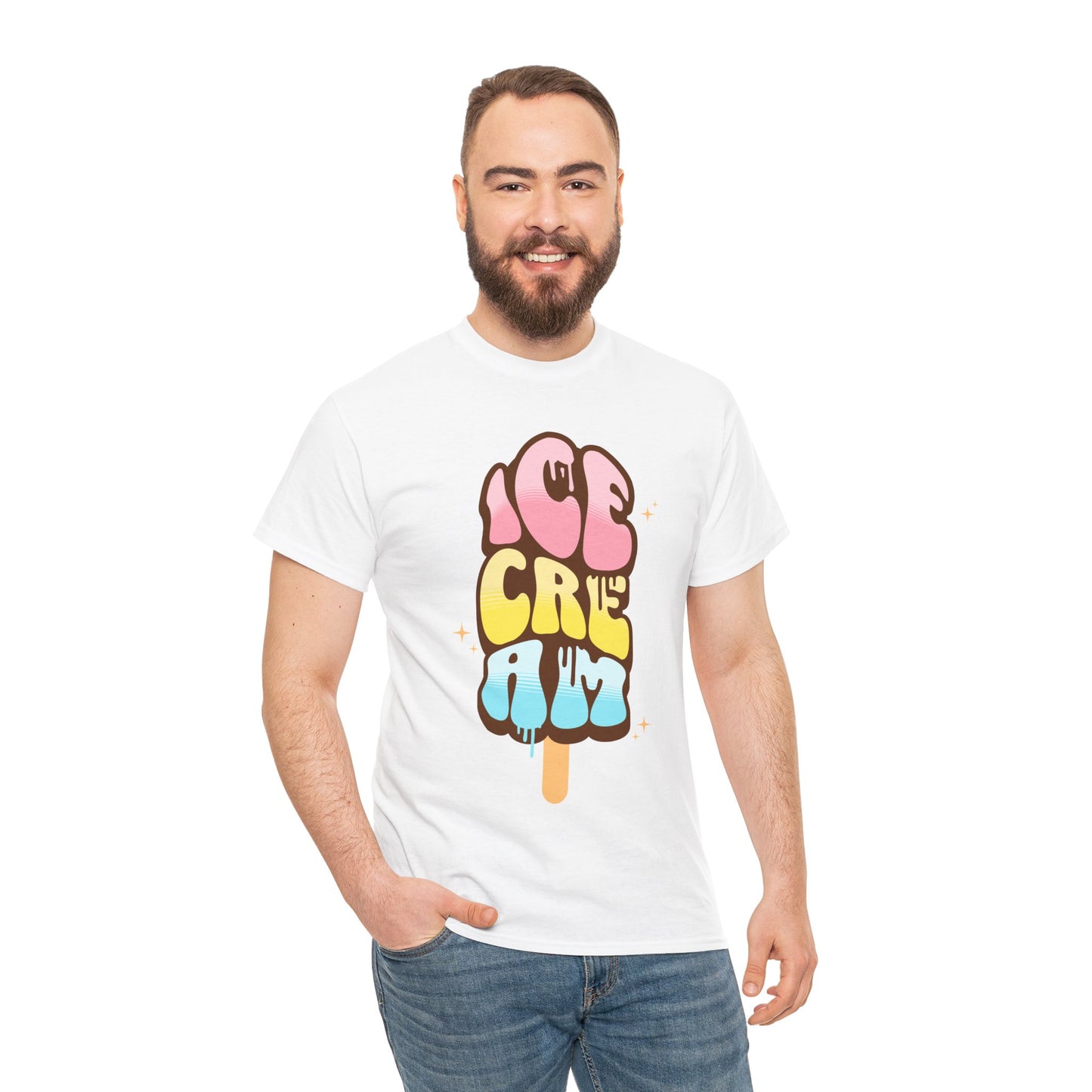 COTTON CANDY ICE CREAM - Dessert (Basic Tee)