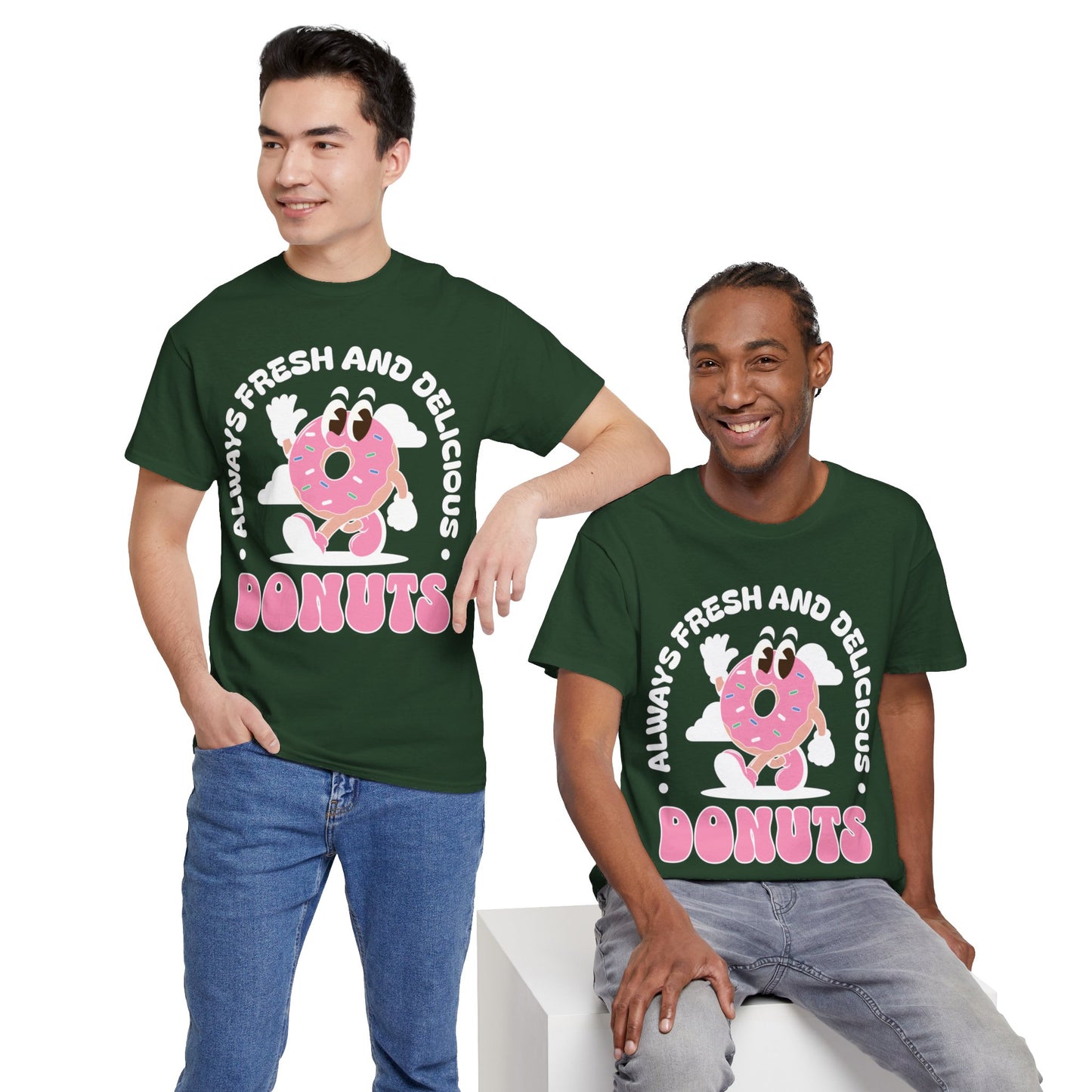 RASPBERRY GLAZED DONUT - Dessert (Basic Tee)