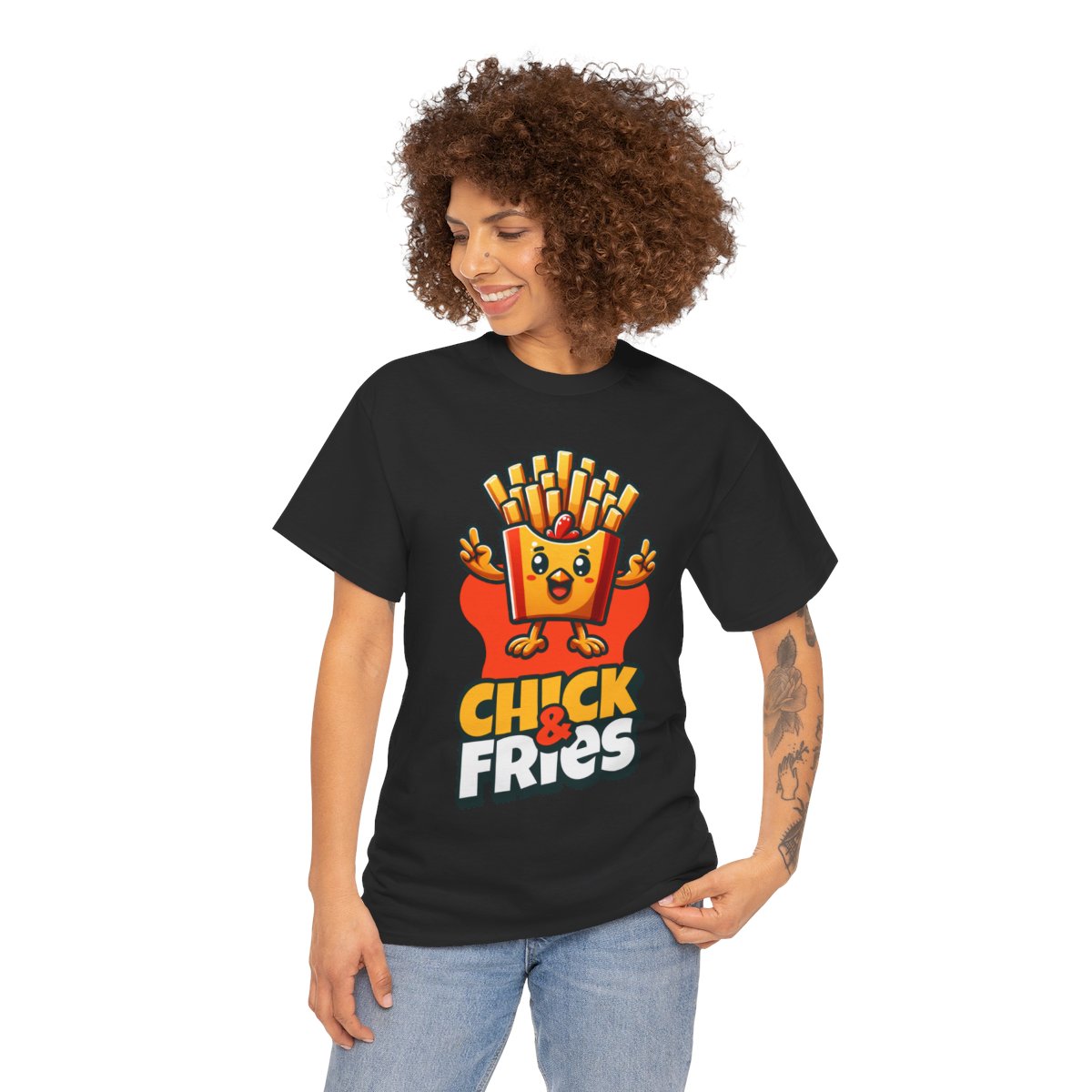 1-PC. FRIED CHICKEN W/ FRIES - All Meat (Basic Tee)