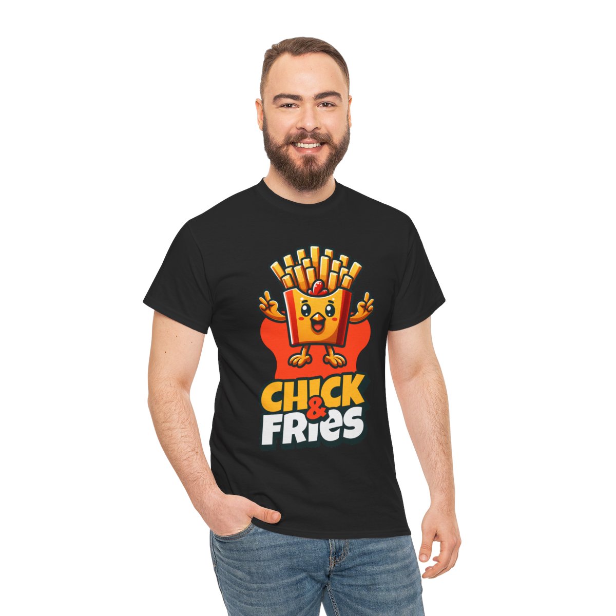 1-PC. FRIED CHICKEN W/ FRIES - All Meat (Basic Tee)