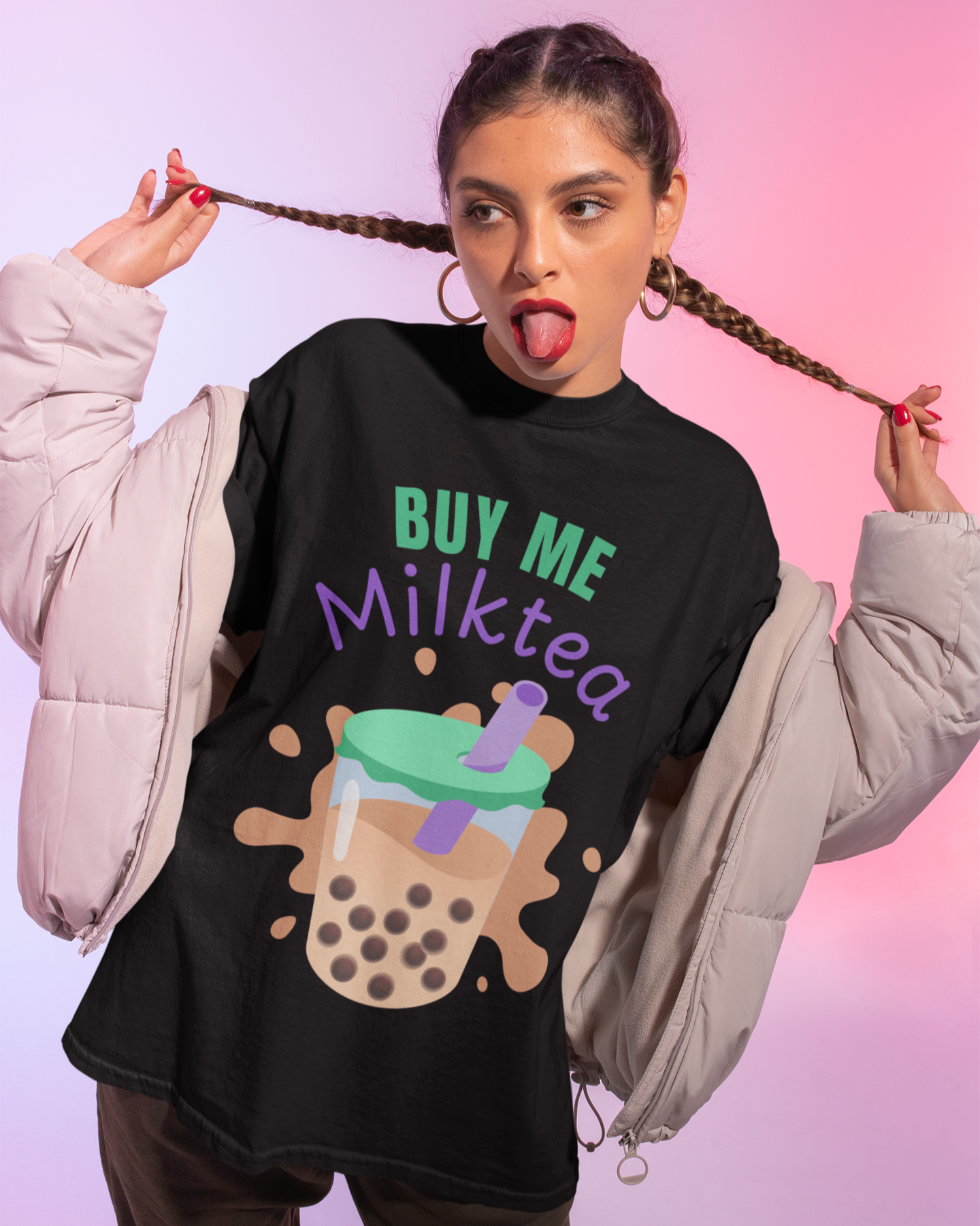 BROWN SUGAR MILK TEA - Drinks (Basic Tee)
