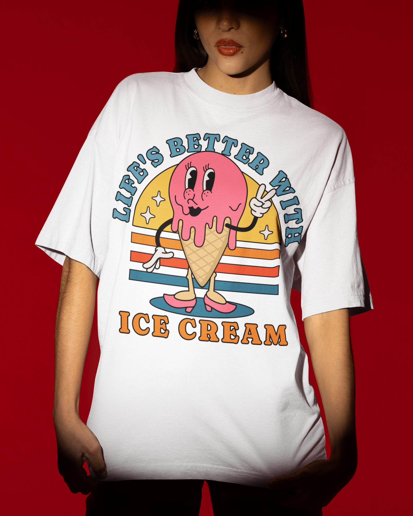 STRAWBERRY ICE CREAM - Dessert (Basic Tee)