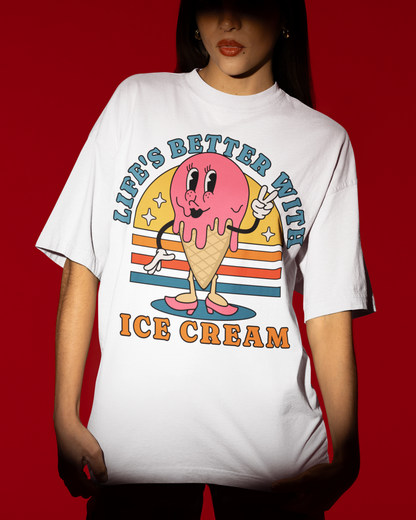STRAWBERRY ICE CREAM - Dessert (Basic Tee)