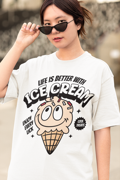 COOKIES & CREAM ICE CREAM - Dessert (Basic Tee)