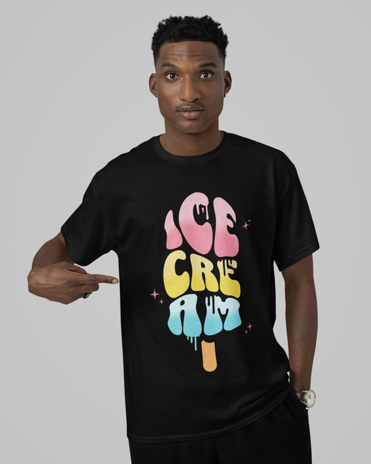 COTTON CANDY ICE CREAM - Dessert (Basic Tee)